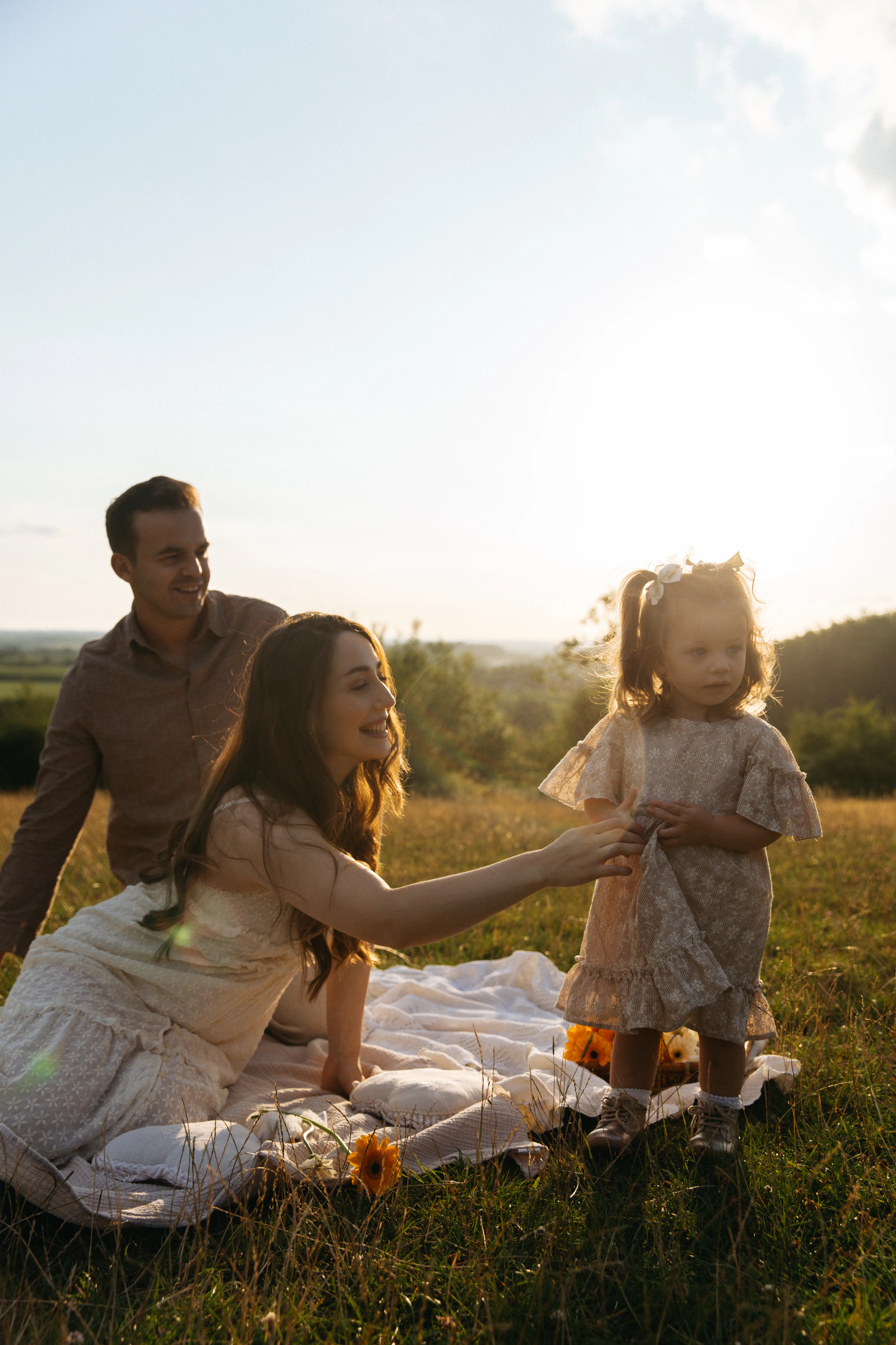 Family portrait outdoors