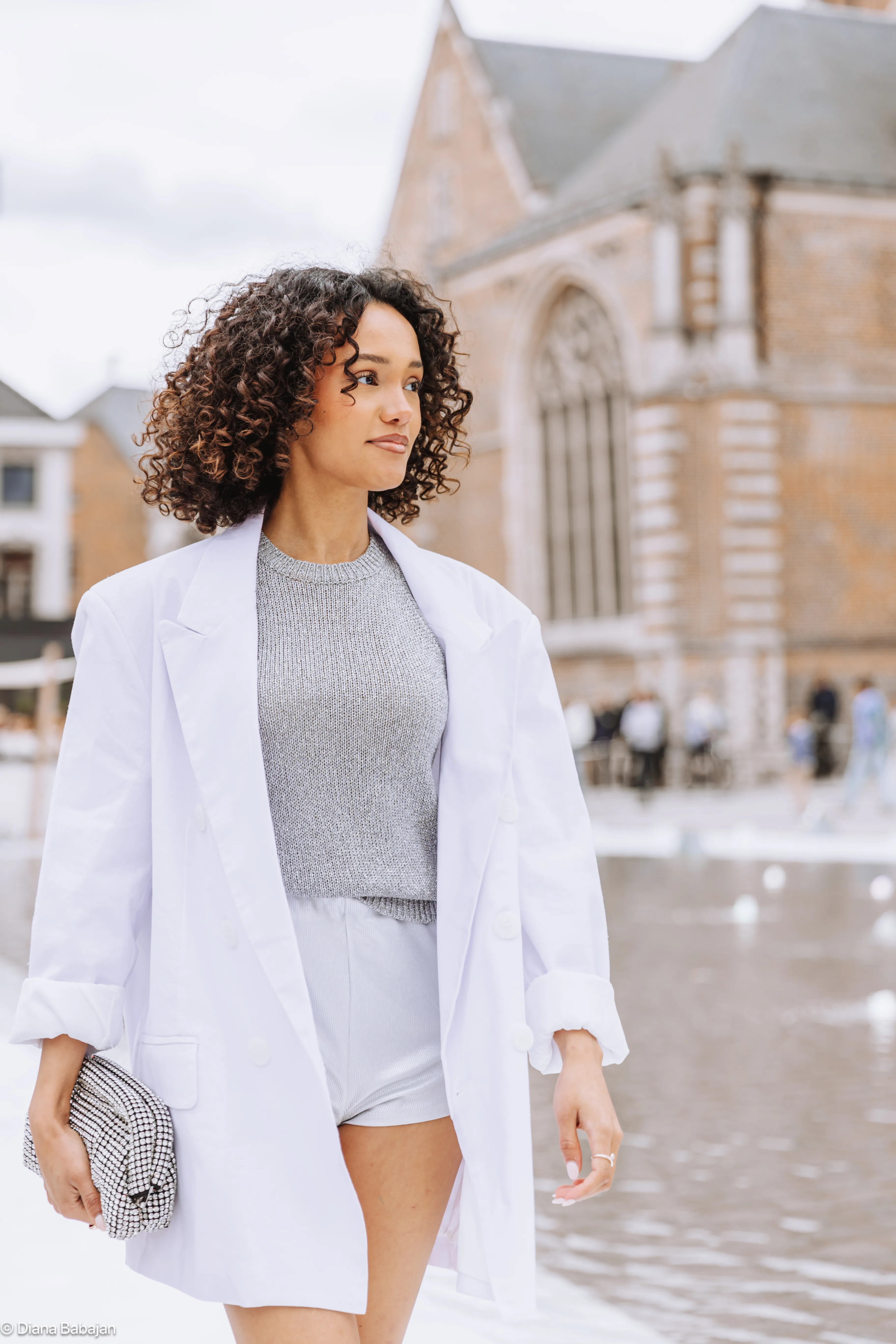 Portrait near historic church